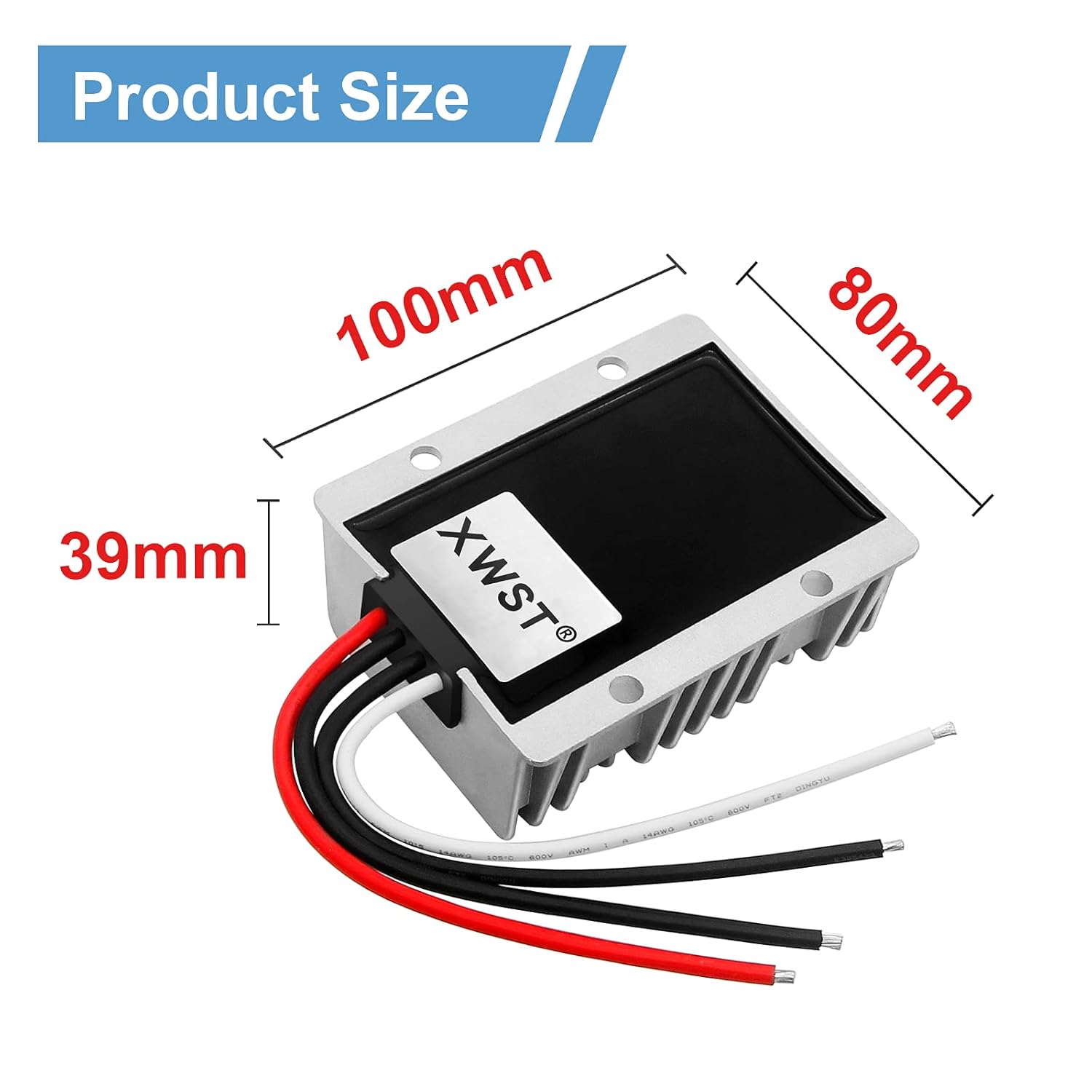 XWST DC 24 V Paso hasta 48 V 15 A 720 W Convertidor de voltaje, regulador de 48 voltios impermeable DCDC Boost transformador fuente de alimentación