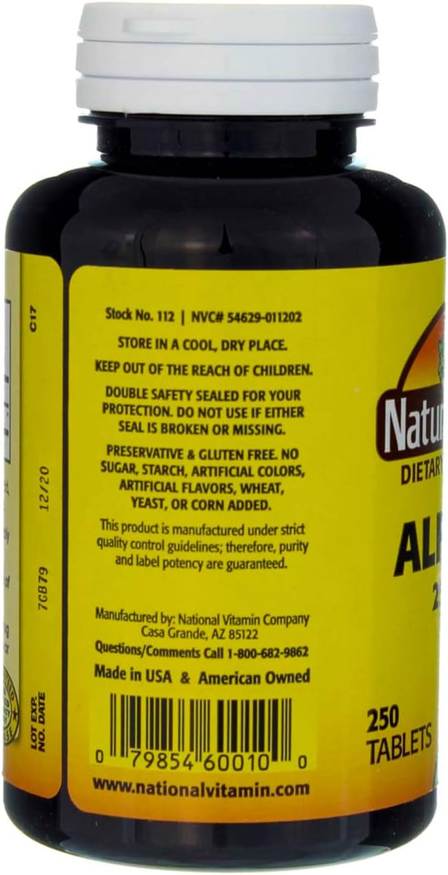 Nature’s Blend Alfalfa 250 mg 250 Tabs