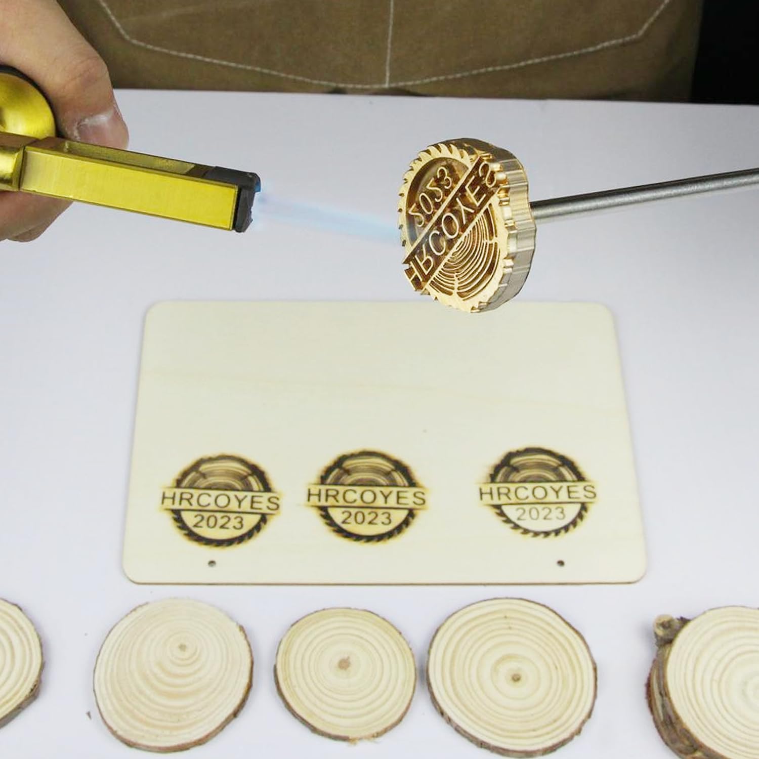 Sello de marca de madera personalizado con logotipo personalizado, sello de quemado de alimentos, pastel, hamburguesa, piel de coco, sello de marca