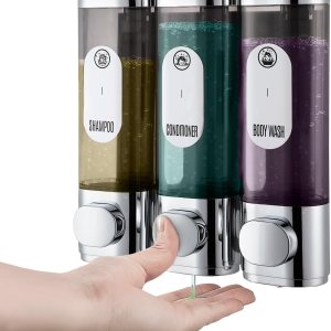 Dispensador de champú y acondicionador, dispensador de champú Lanrritoire para ducha sin taladro montado en la pared, dispensador de champú y gel de Dispensador de champú y acondicionador, dispensador de champú Lanrritoire para ducha sin taladro montado en la pared, dispensador de champú y gel de