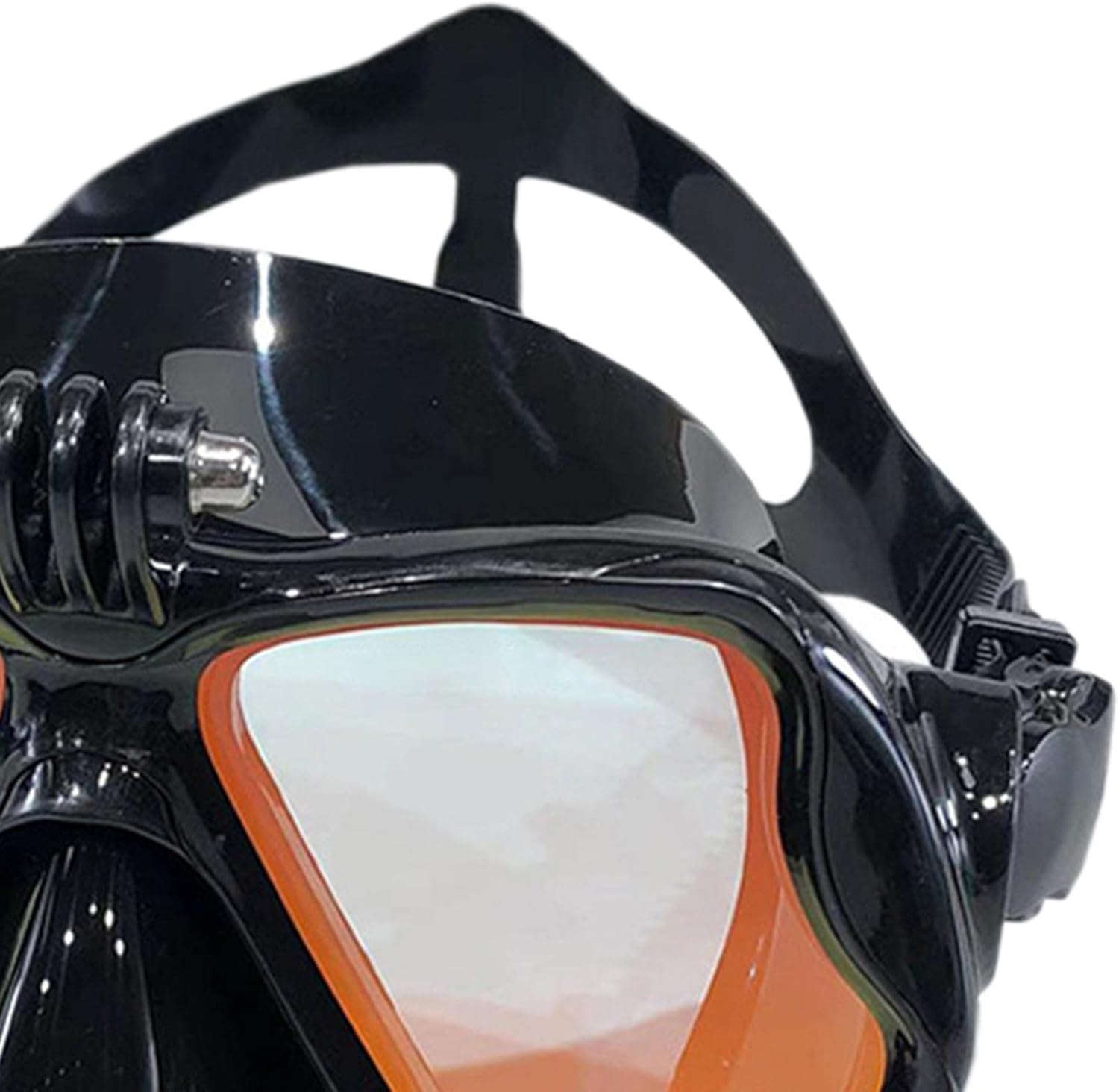 Máscara de buceo unisex Gafas de natación con soporte para cámara, gafas de natación de silicona para buceo libre, suministros de esnórquel, equipo