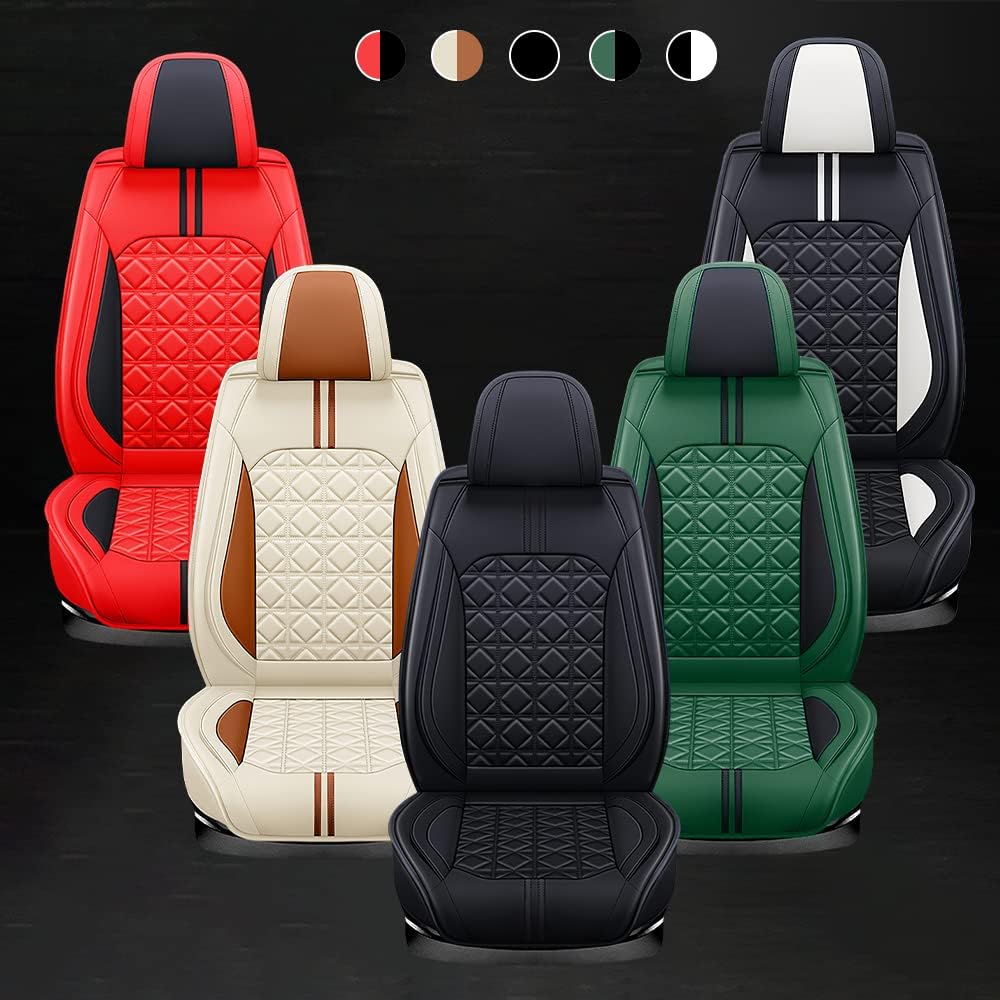 Fundas de asiento de automóvil para Volkswagen Beetle 2012-2019, funda de asiento de automóvil de cuero de alta calidad para 2 asientos, estándar,