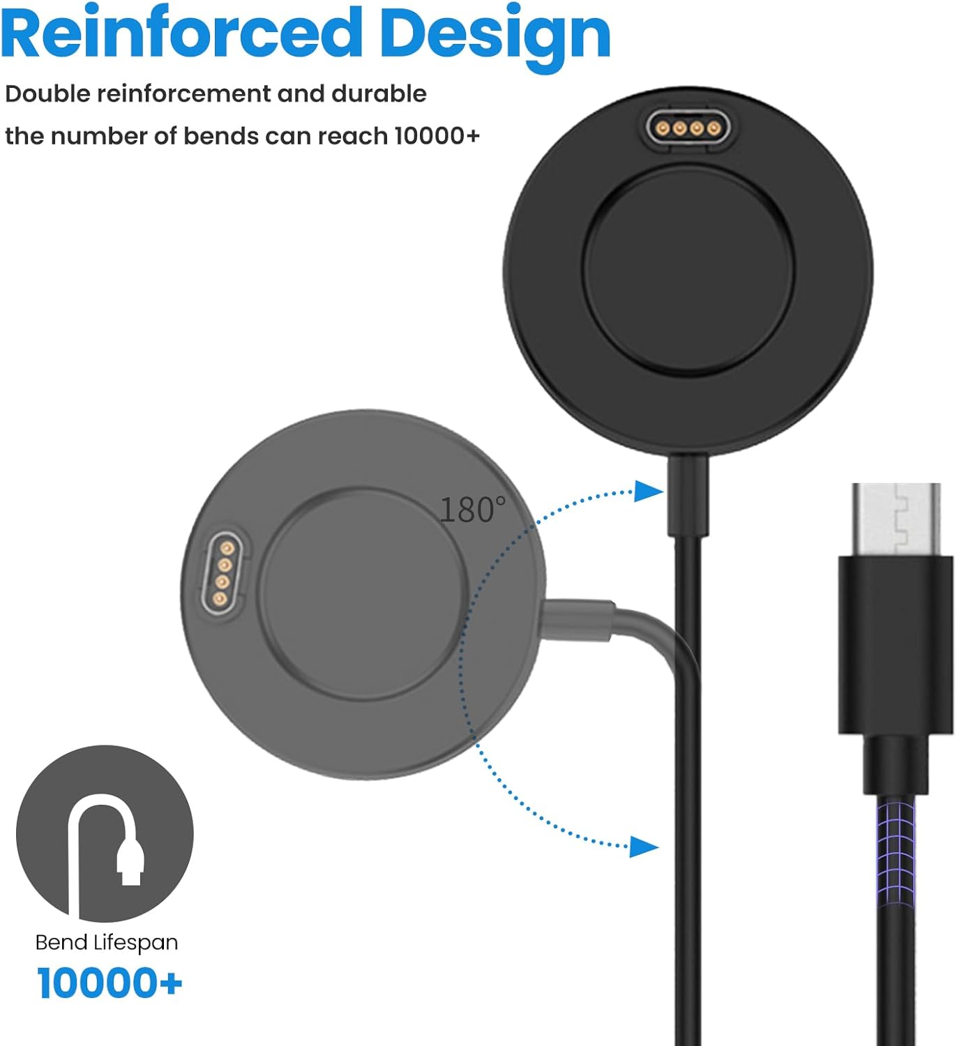 Paquete de 2 cargadores USB tipo C diseñados para Garmin Epix Gen 2 ProEpix Gen 2Epix ProD2 Air X10, estación de carga portátil, cable de carga