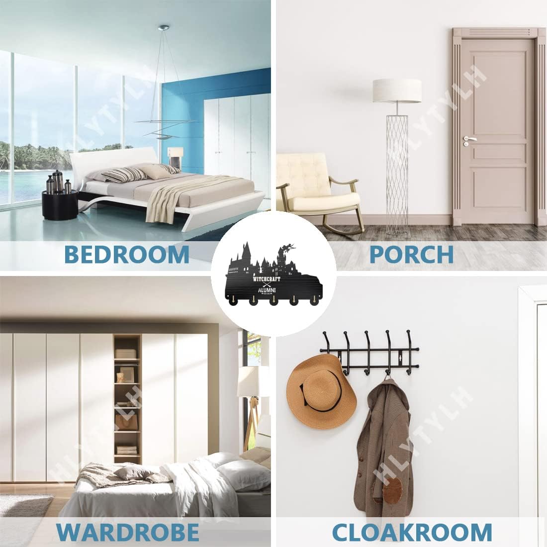 Ganchos para llaves de pared, ganchos de pared, ganchos de pared, gancho de pared para abrigos, gancho para sombrero, decoración de pared de