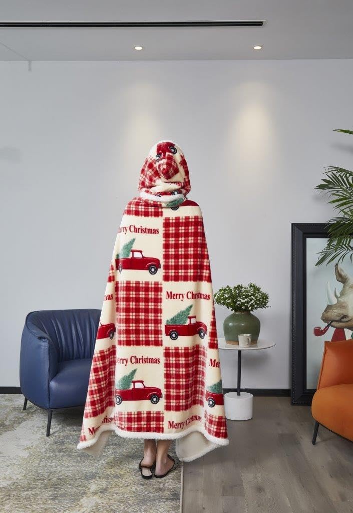 Virah Bella Manta Sherpa de piel sintética, cálida y suave, de gran tamaño, decoración de sofá y silla, 50 x 70 pulgadas, Tis The Season