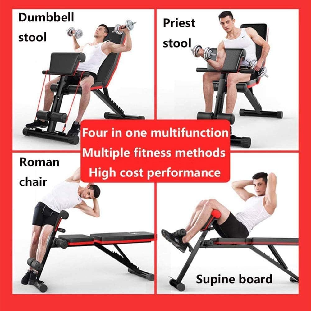 Banco de pesas ajustable, banco multiusos para sentarse, plano, inclinado, declinar, entrenamiento de fuerza, banco de gimnasio para entrenamiento