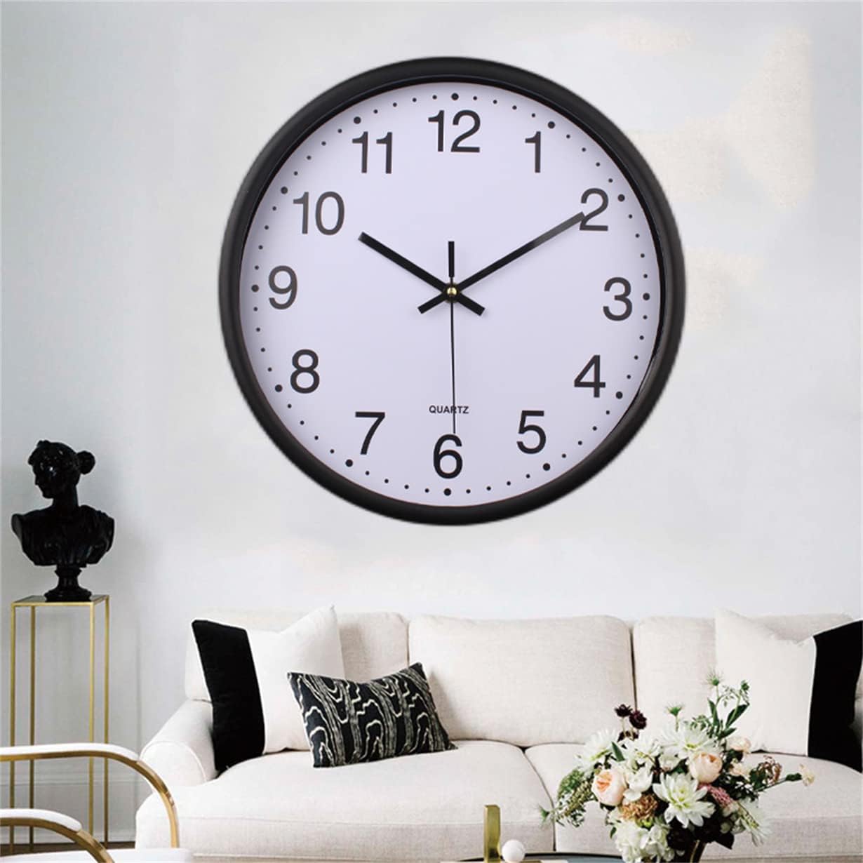 Reloj de pared con movimiento silencioso, reloj creativo con diseño simple y moderno, reloj silencioso para decoración del hogar y sala de estar (10