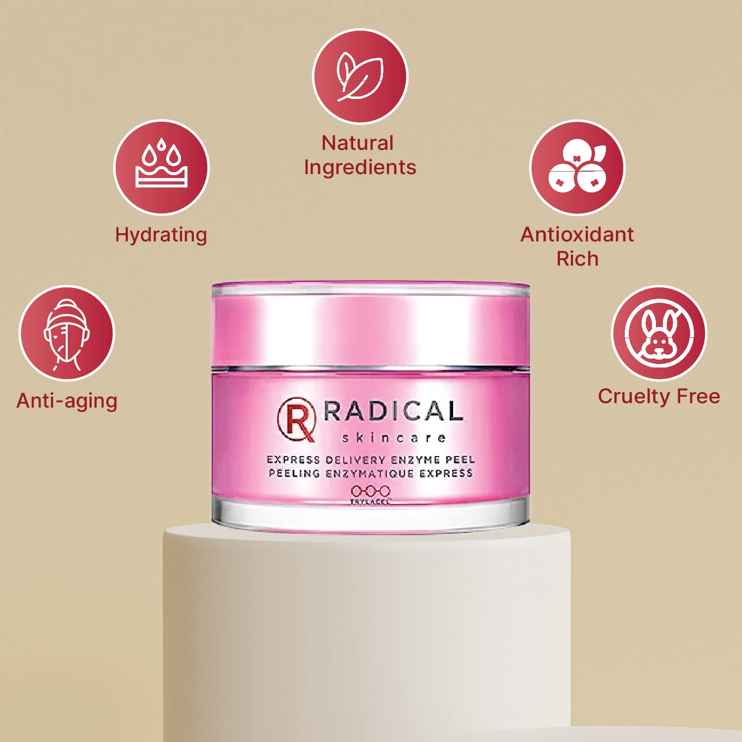 Radical Skincare Exfoliación de enzimas express