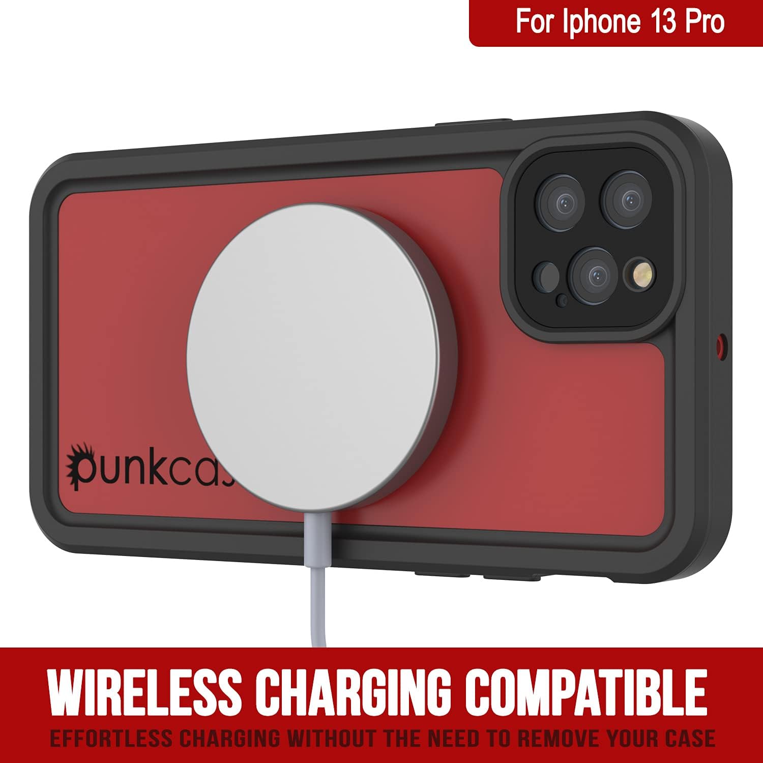 Punkcase Funda impermeable para iPhone 13 Pro serie StudStar ajuste delgado certificado IP68 a prueba de golpes a prueba de suciedad a prueba de