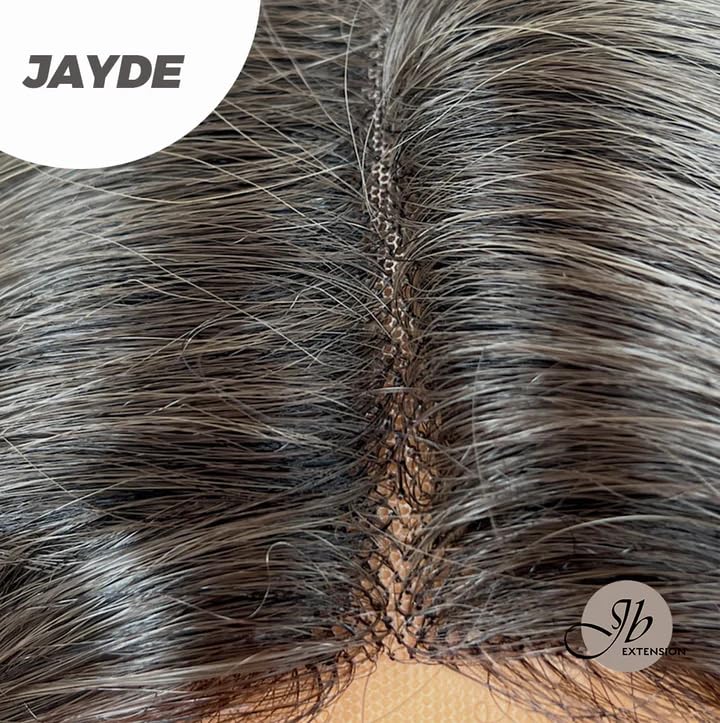 JAYDE – Peluca de encaje frontal de color marrón natural, pelucas largas y rizadas para mujer, pelucas sintéticas naturales para uso diario (pelucas