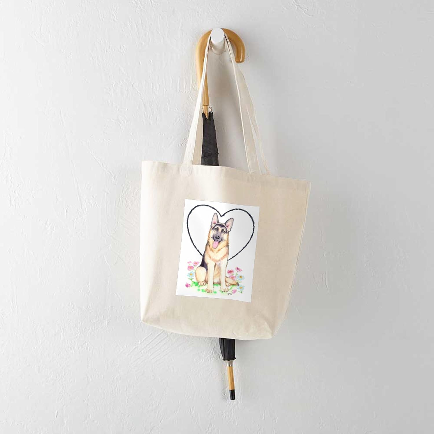 Cafepress Bolso de mano pastor alemán, Caqui