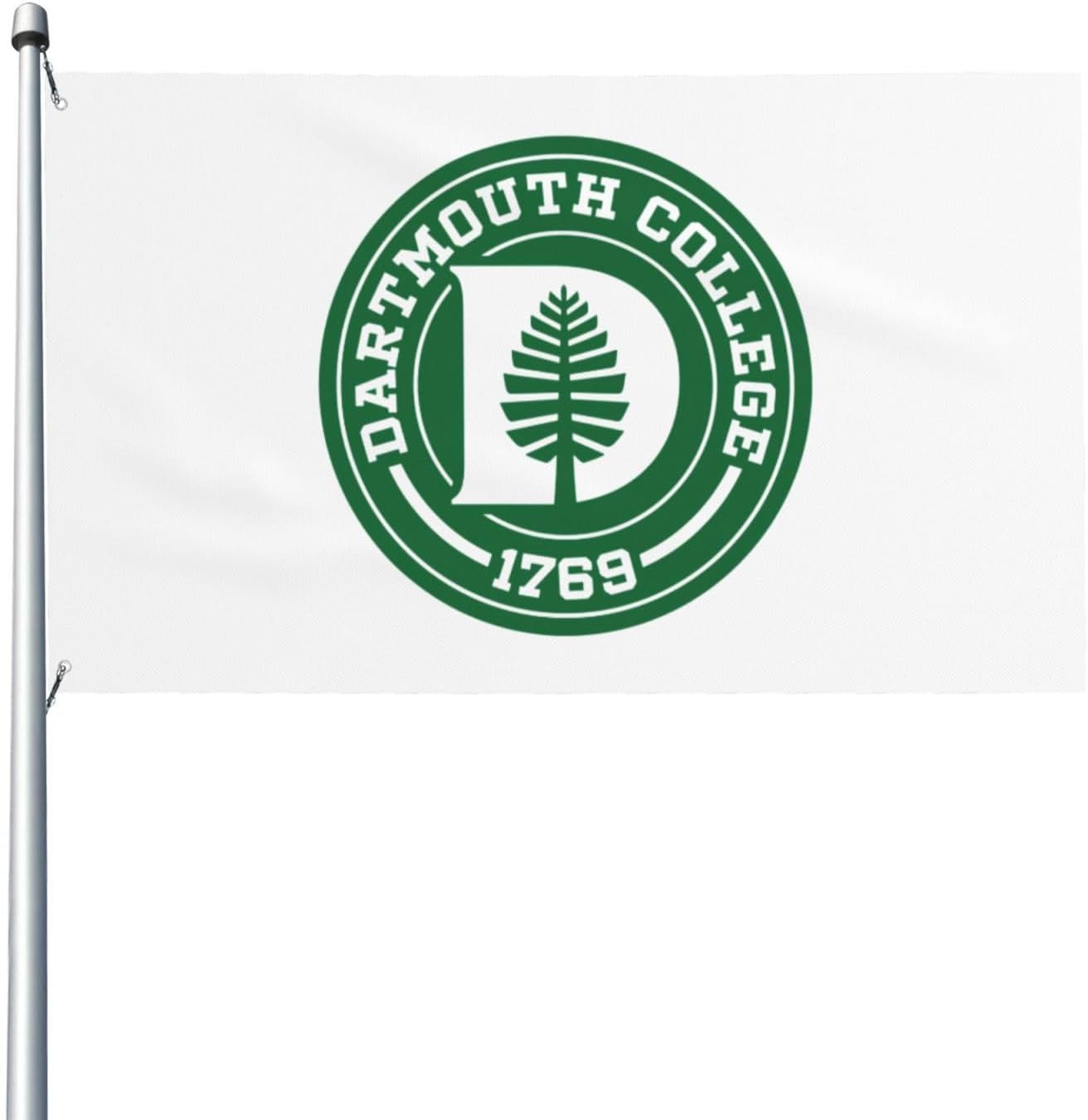 Dartmouth College – Bandera decorativa para exteriores de 3 x 5 pies, bandera de jardín, bandera individual para exteriores