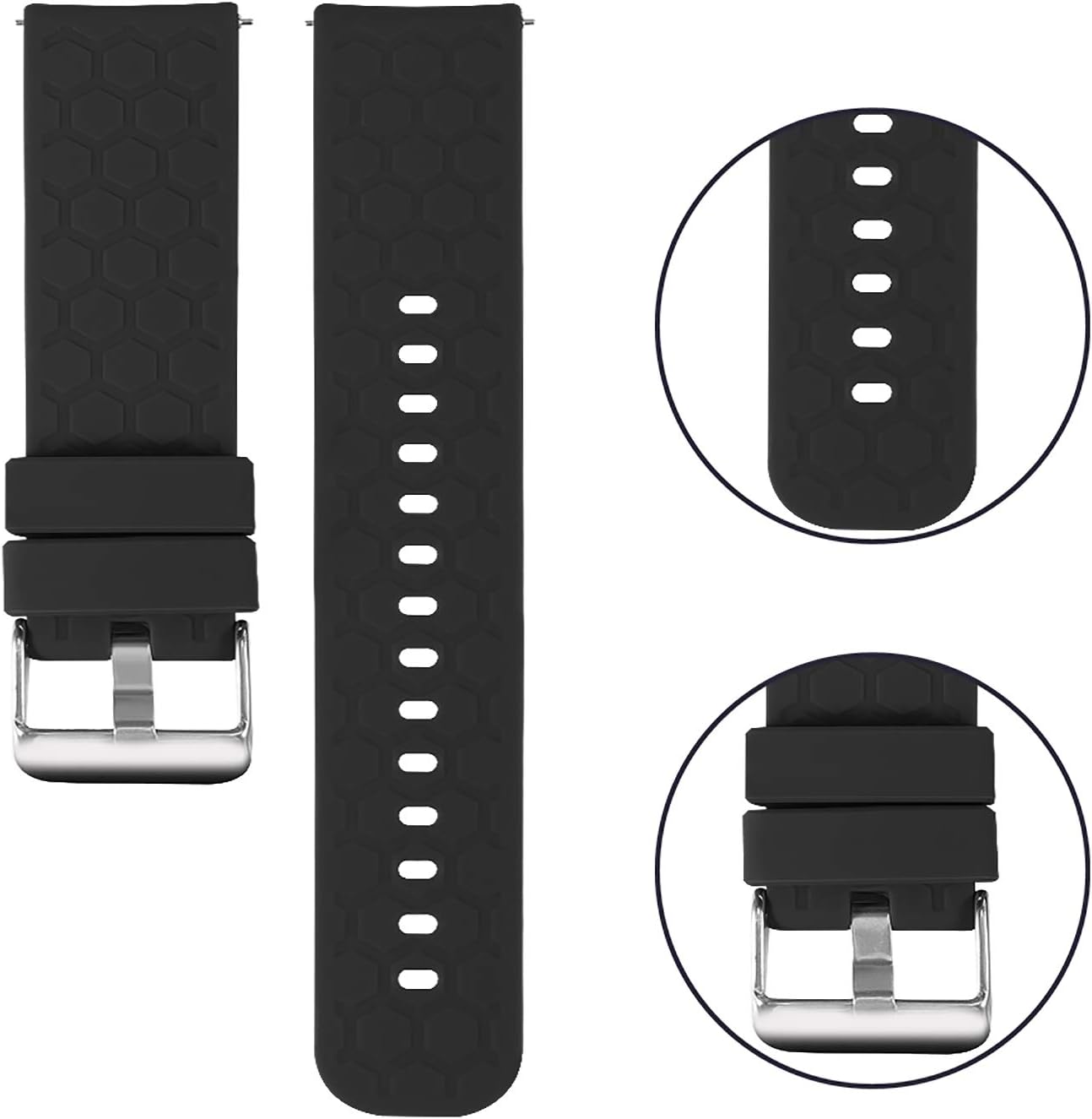 Bandas compatibles con Dirrelo Smart Watches para mujeres, correa de repuesto de silicona suave ajustable para reloj de pulsera compatible con
