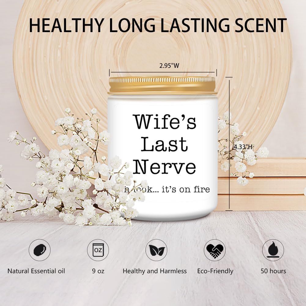 Homsolver Regalos para esposa del marido, regalos para la mejor esposa, divertida Navidad, regalo divertido de aniversario para ella, regalos del