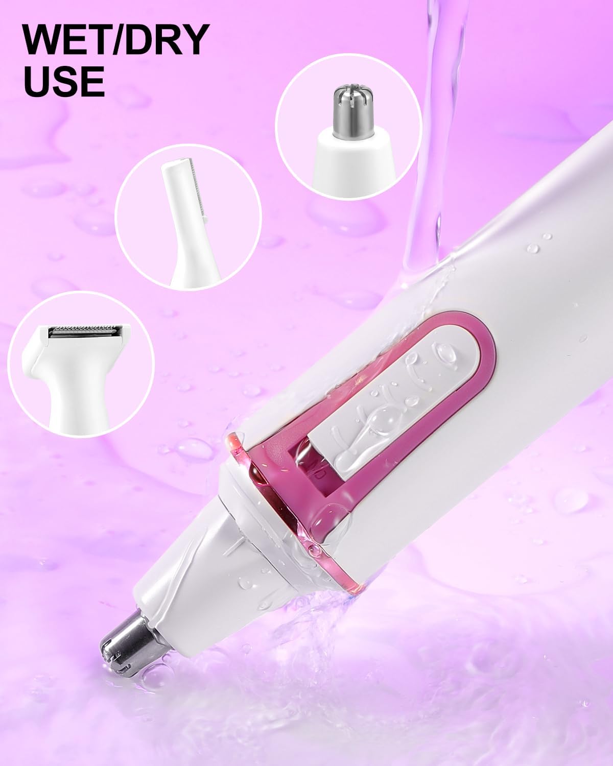 AREYZIN Recortadora de pelo de nariz para mujer, recargable, para cejas y vello facial para hombres, recortadora de nariz profesional sin dolor con