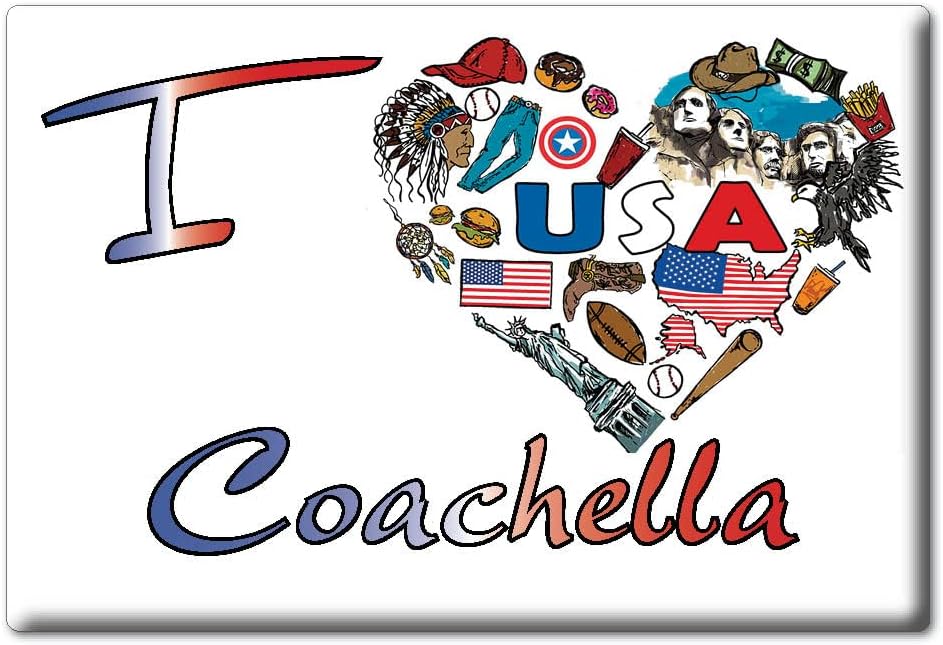 COACHELLA IMÁN DE FRIGORÍFICO CALIFORNIA (CA) IMANES USA SOUVENIR I LOVE REGALO (Var. SÍMBOLO)