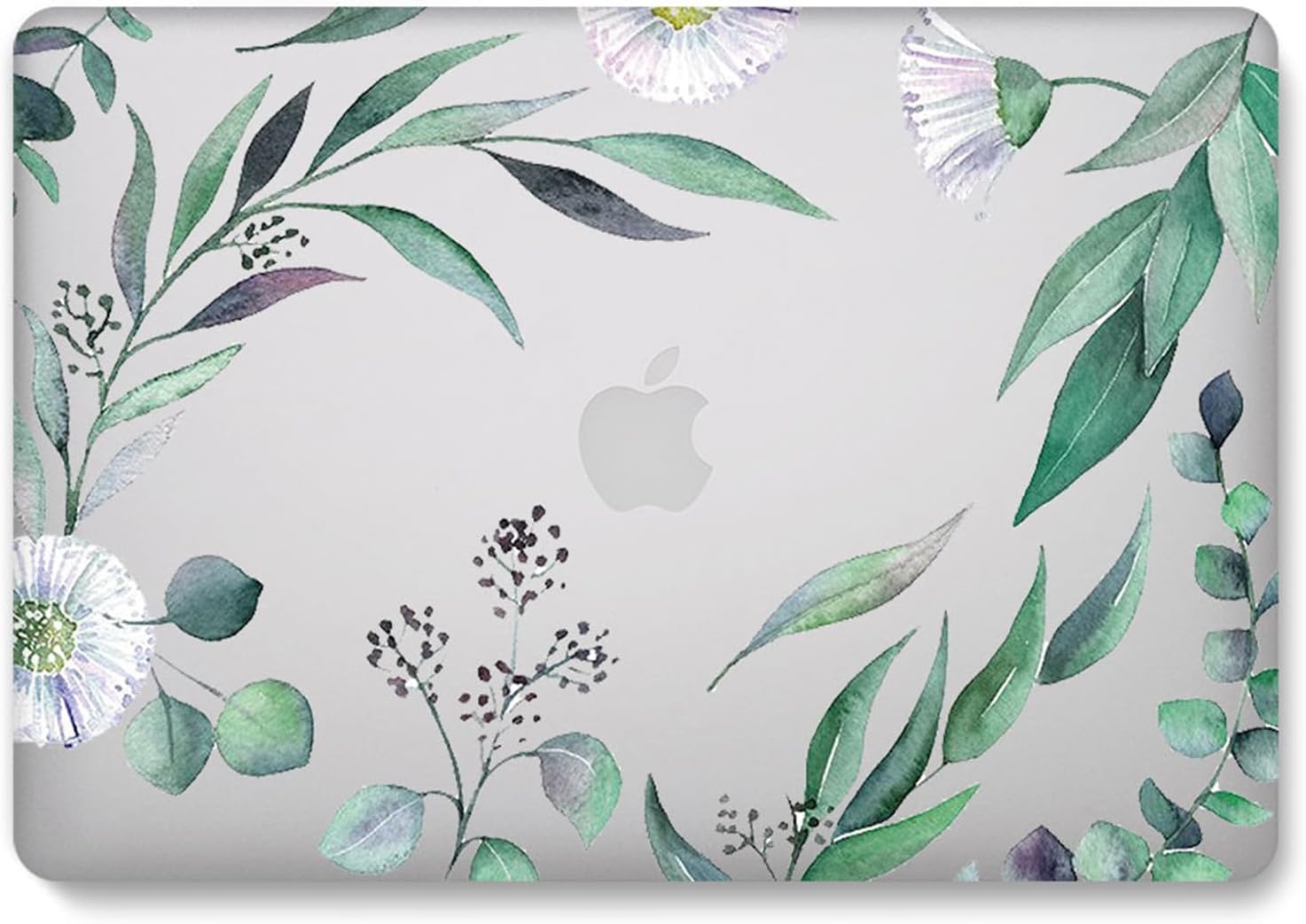 IVY Para MacBook Pro (15 pulgadas, 2016-2019, modelos A1707  A1990) Flower Garland Clear Case con cubierta de teclado – I