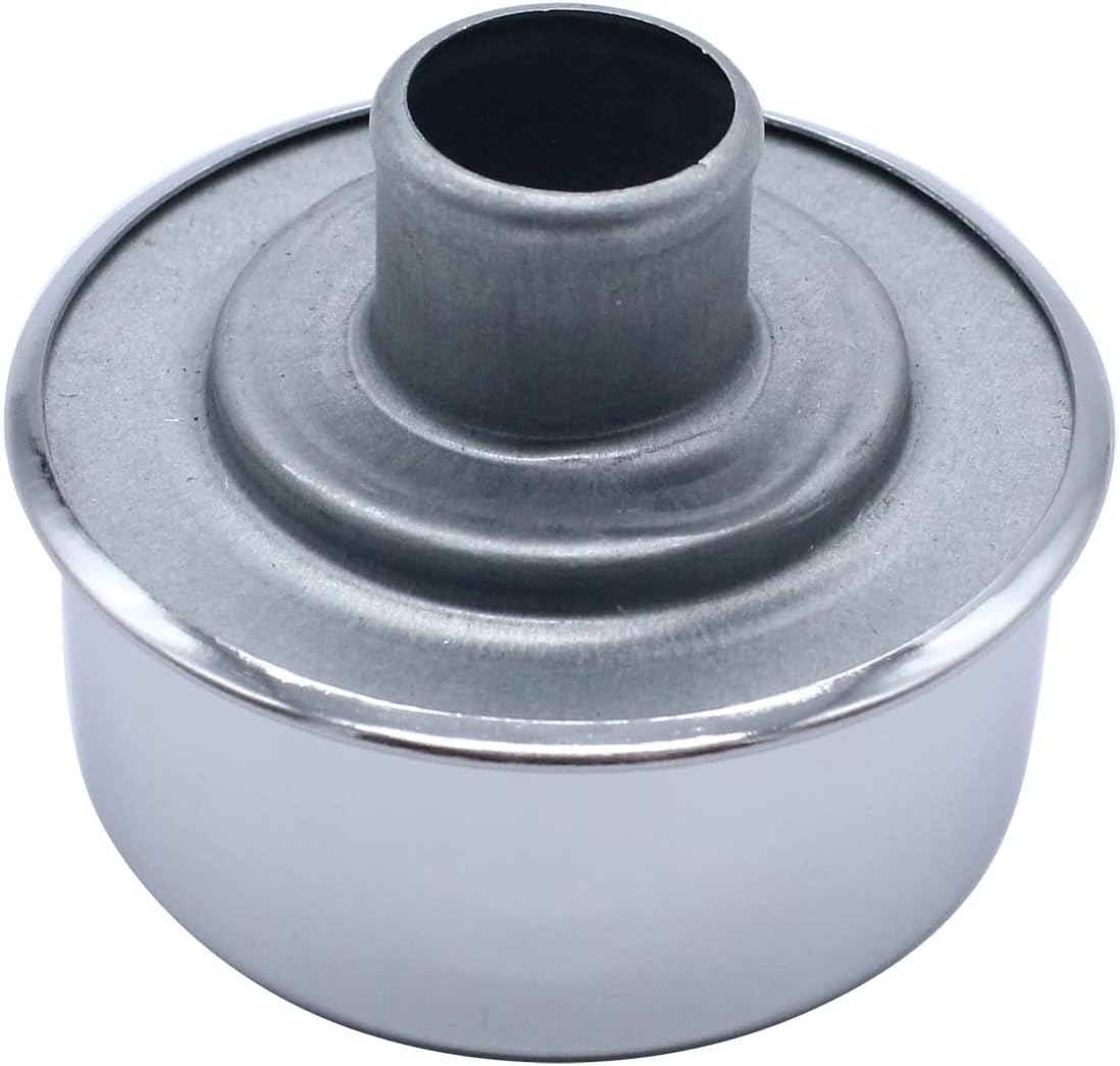 Cubierta de válvula redonda de acero cromado con ojal de tubo de ventilación para válvula de orificio de 1-14 pulgadas, se adapta a SBC BBC SBF 327
