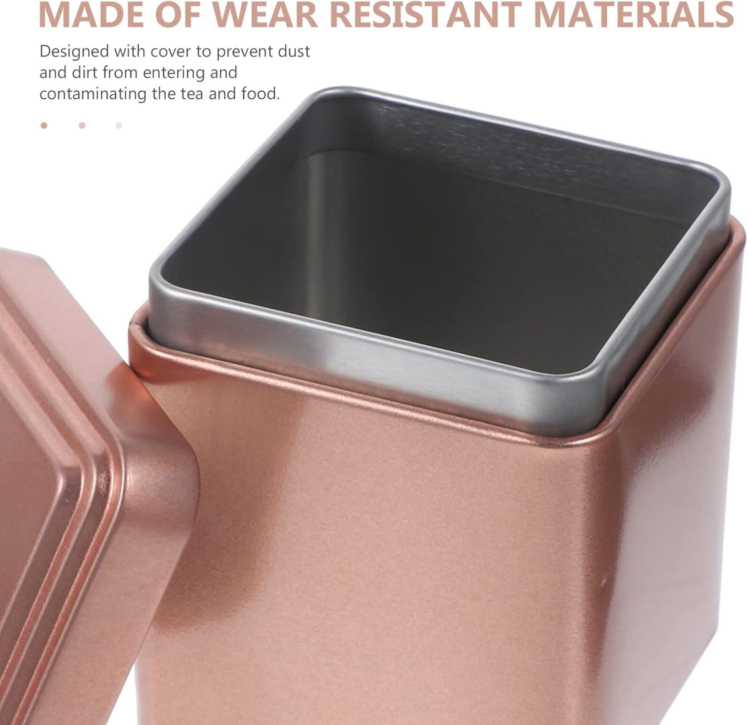 Luxshiny 4 piezas de hojalata té de metal latas de alimentos contenedores de azúcar para encimera lata de té de hojalata contenedor de