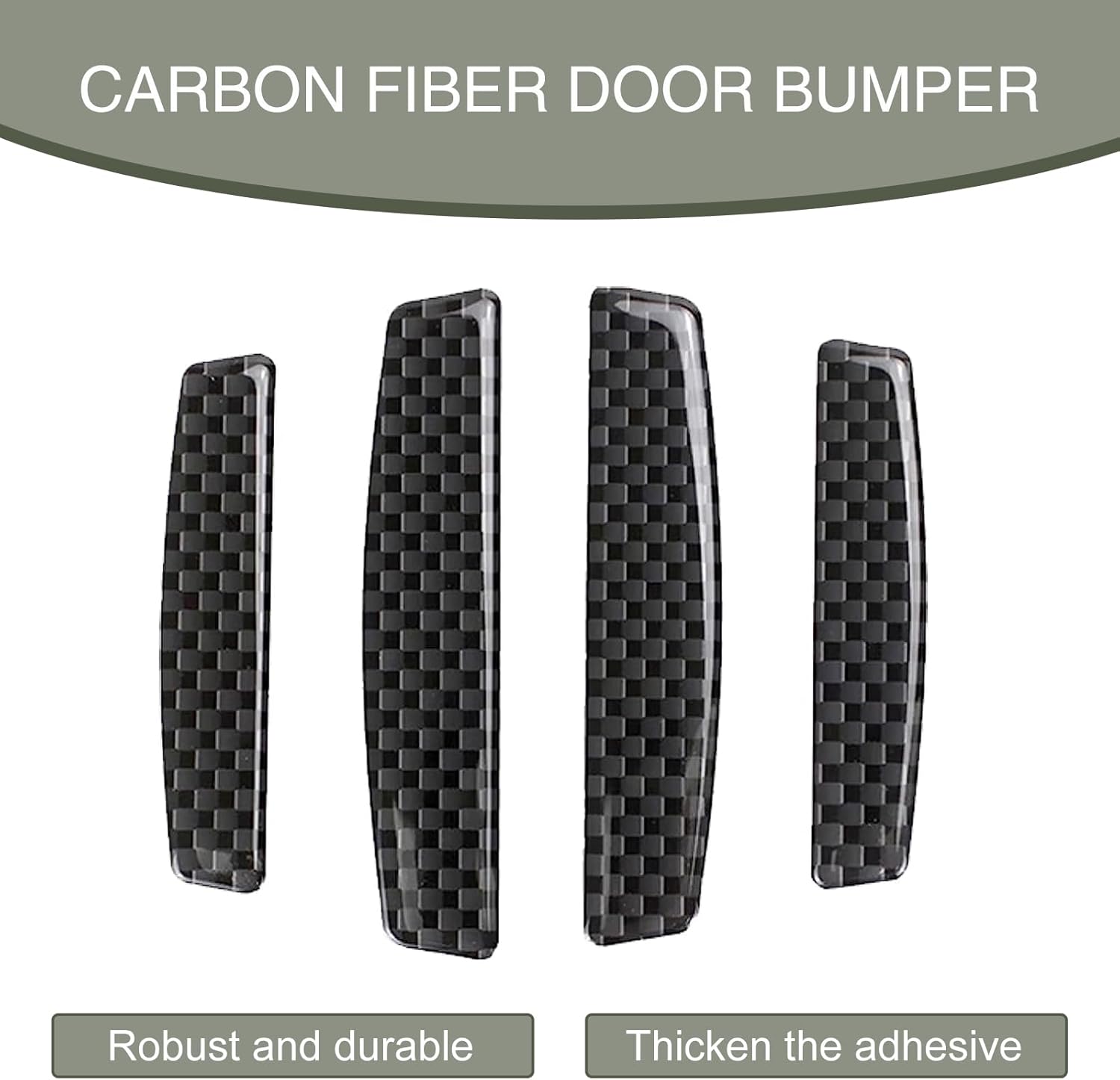 4 tiras anticolisión para puertas de automóvil, protectores de borde de puerta lateral de fibra de carbono, anti-arañazos, absorción de golpes,