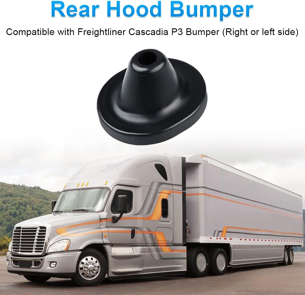 JDMON Parachoques de capó trasero compatible con Freightliner Cascadia, sustituye a A18-59704-000 A17-20868-000 (2 piezas)