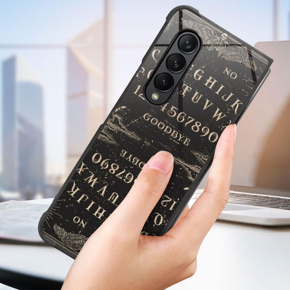DAIZAG Funda compatible con Samsung Galaxy Z Fold 3 5G, tablero de Ouija Witchy para niños y niñas, suave y delgado TPU gráfico, a prueba de golpes,