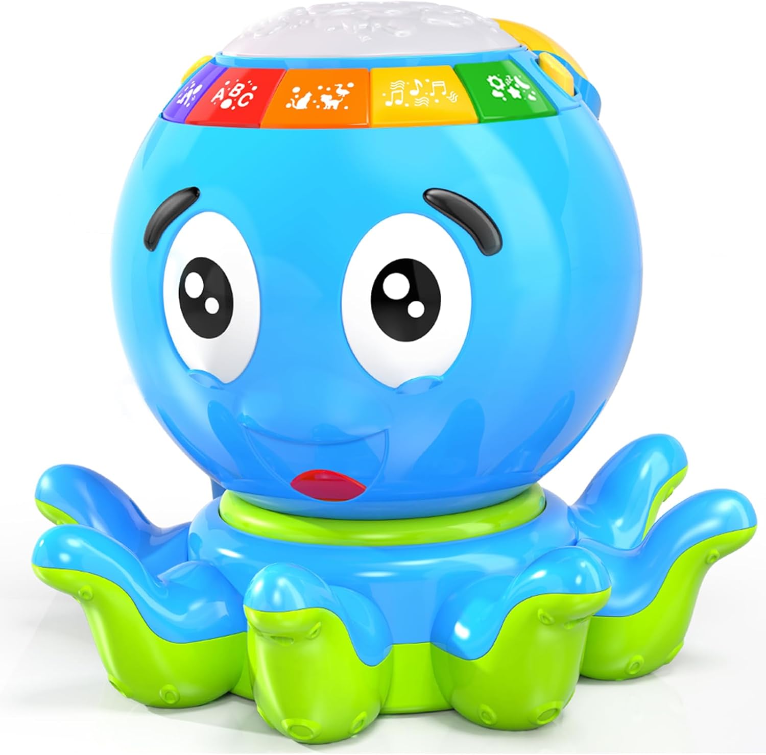 Juguetes para bebés de 6 a 12 meses, juguete musical interactivo de pulpo, de 12 a 18 meses, tiempo boca abajo con luz y sonido, 7, 8, 9, 10, 11