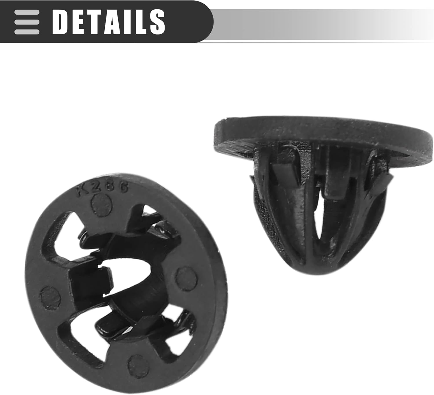 Motoforti Clips de montaje de luz trasera, clips de retención de ojales para Dodge para Ram 1500 2007-2008, plástico, 68084593AA, negro, 10 unidades
