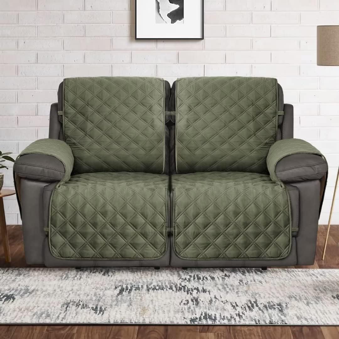TOMORO Funda reclinable antideslizante de gran tamaño, 100% impermeable, acolchada para silla reclinable, protector de muebles con bolsillos, funda
