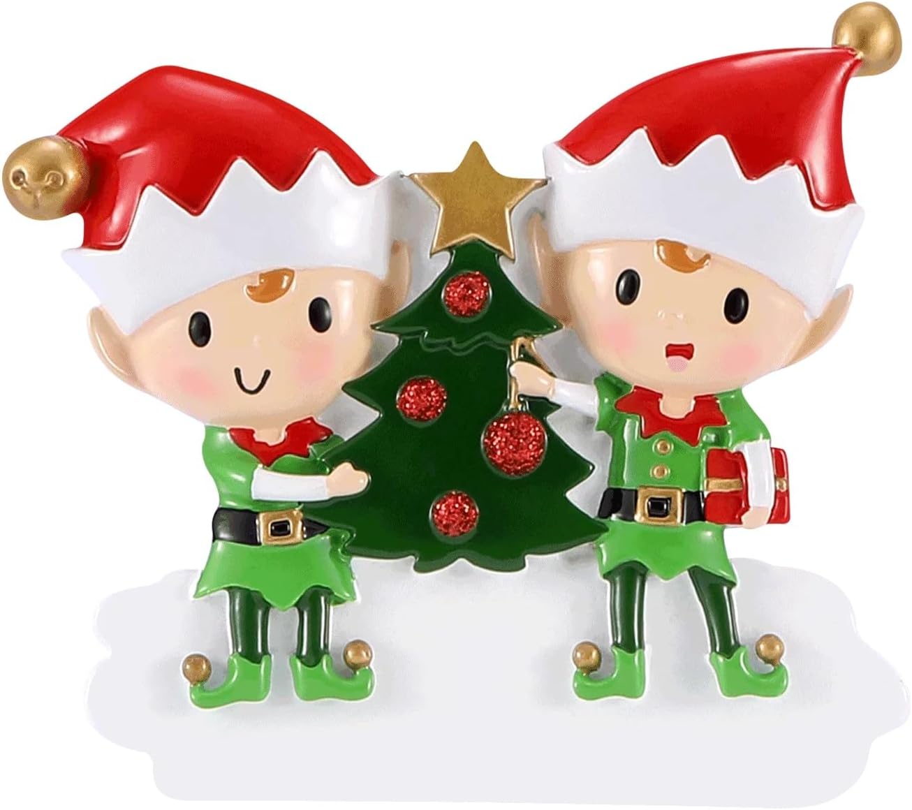 Adorno de Navidad personalizado de Elfos Doing Things 2023  Decoración de elfos para árbol de Navidad familiar  Adorno decorativo personalizado de