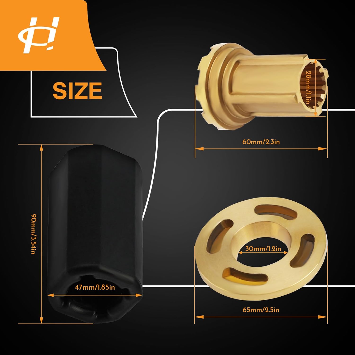 HQPASFY 835257Q1 Kit de buje Flo-Torq II compatible con Mercury, Mariner, Mercruiser, Verado, Alpha One y Bravo 60-300 HP Hélice de motor fuera de