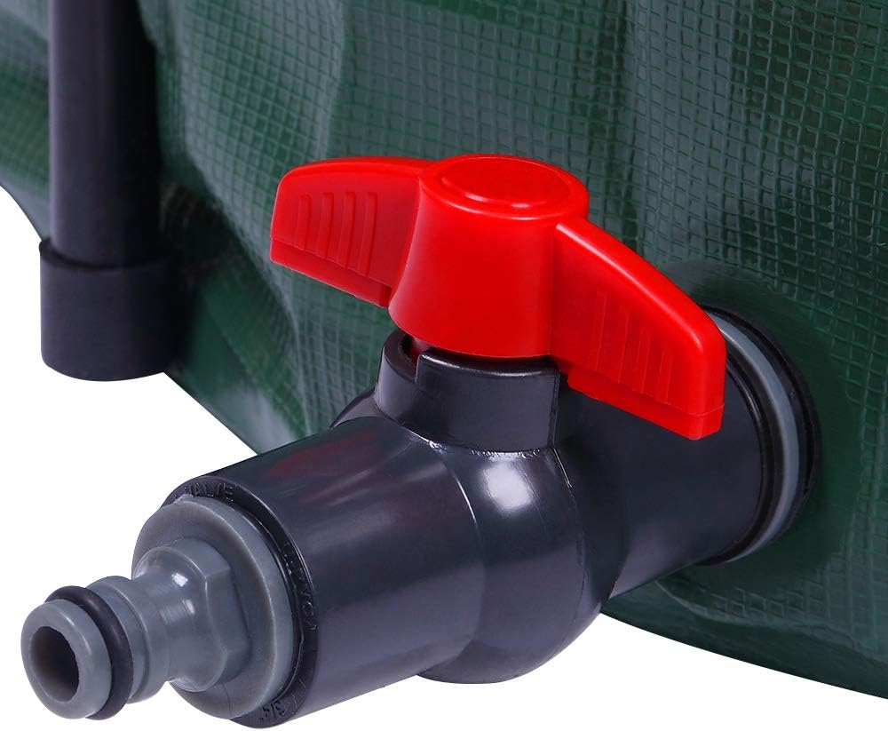 VINGLI – Barril de lluvia plegable de 66 galones, tanque portátil de almacenamiento de agua, sistema de recogida de agua de lluvia, contenedor de