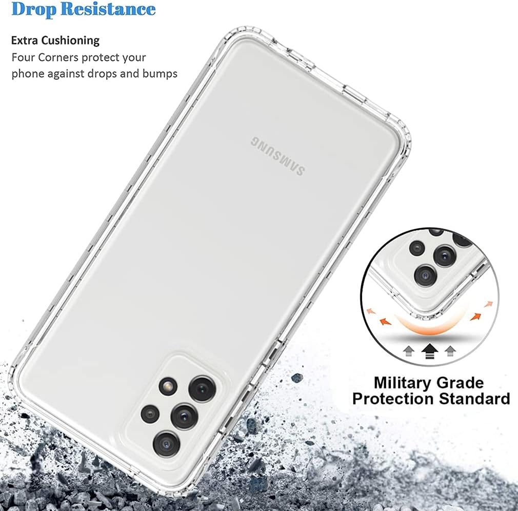 Funda para Galaxy A72 5GGalaxy A72 4G, Samsung A72 5G Funda para niñas y mujeres, transparente de cuerpo completo, a prueba de golpes, carcasa de