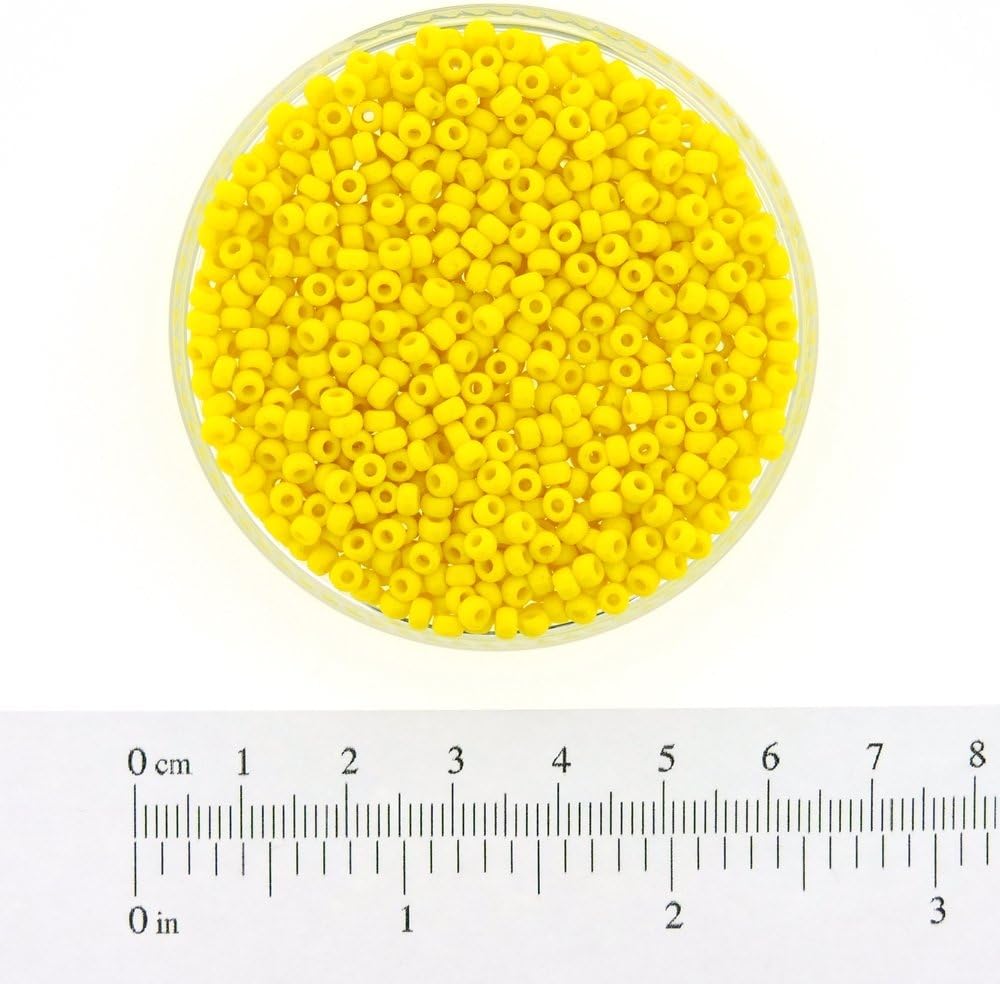 Miyuki Seed Beads 80 Tubo de cuentas amarillo opaco de 0.78 oz