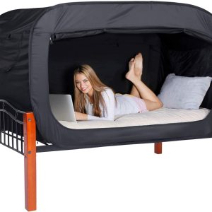 Tienda de campaña desplegable para privacidad, para uso en interiores, toldo para cama para dormir, con puerta doble y ventana de malla mosquitera, Tienda de campaña desplegable para privacidad, para uso en interiores, toldo para cama para dormir, con puerta doble y ventana de malla mosquitera,
