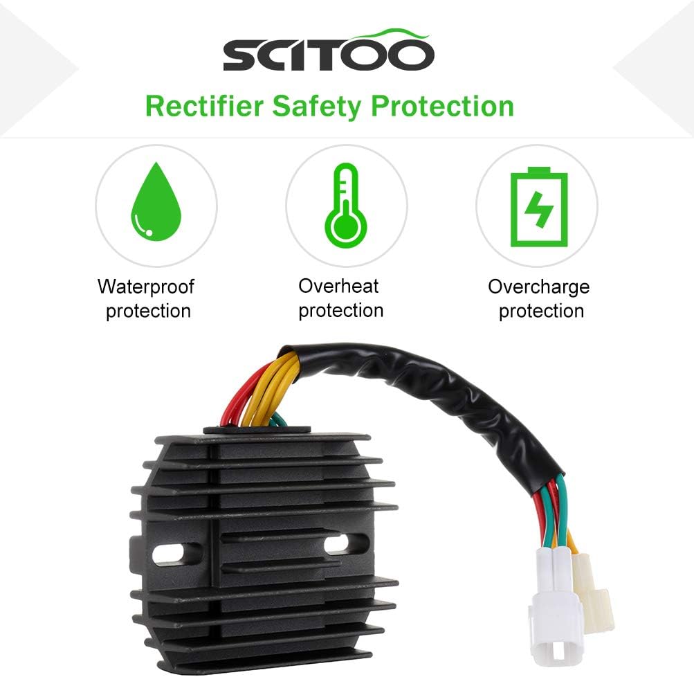 SCITOO Regulador de Voltaje Rectificador 2003-2008 para Suzuki SV650 2005-2009 para Suzuki Vstrom 650