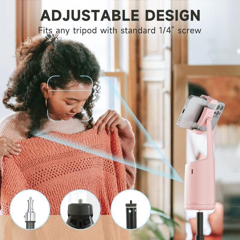 Trípode de seguimiento facial automático  Soporte de teléfono de seguimiento automático de rotación de 360, sin aplicación, soporte de cámara de