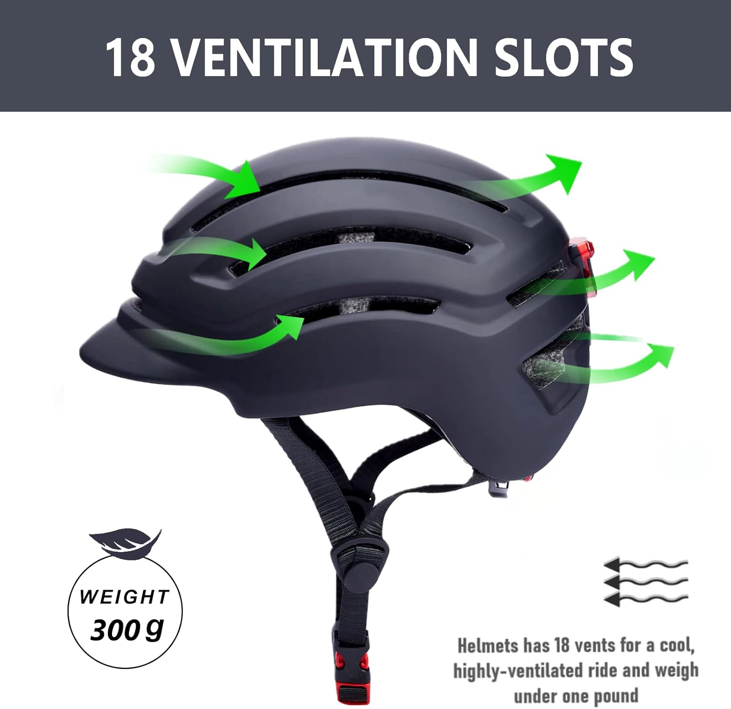 Casco de bicicleta para adultos para hombres y mujeres, casco de bicicleta de carretera de montaña con luz trasera recargable por USB