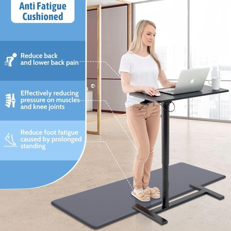 StepLively Tapete de cocina, 2 piezas de alfombras de cocina, tapetes de cocina acolchados para piso, tapete antifatiga, juego de alfombras de
