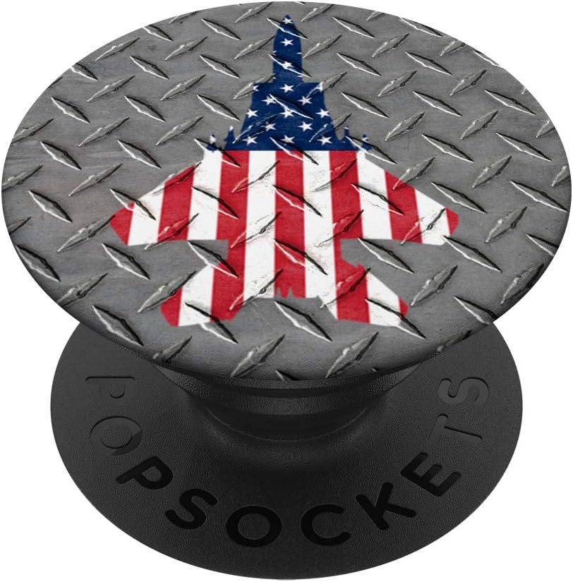 F15 Eagle US Fighter Avión Jet Avión de acero  PopSockets agarre y soporte para teléfonos y tabletas