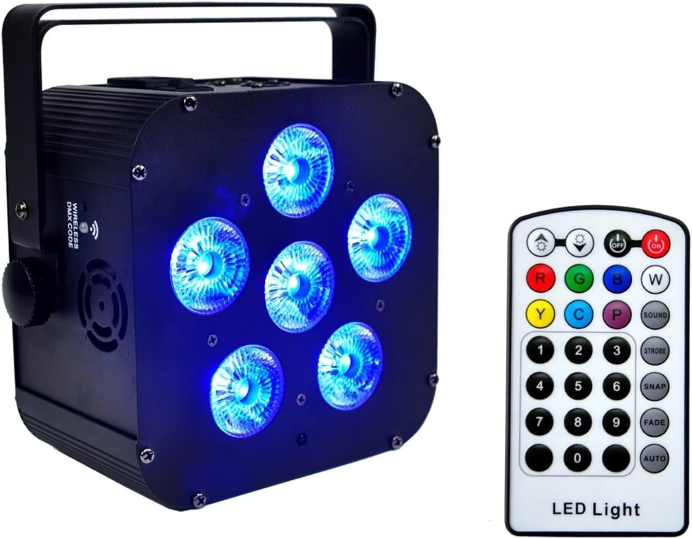 Luces de fiesta portátiles DJ discoteca, 6x18w Rgbaw UV 6in1 batería alimentación inalámbrica DMX LED Par luz para iluminación de escenario