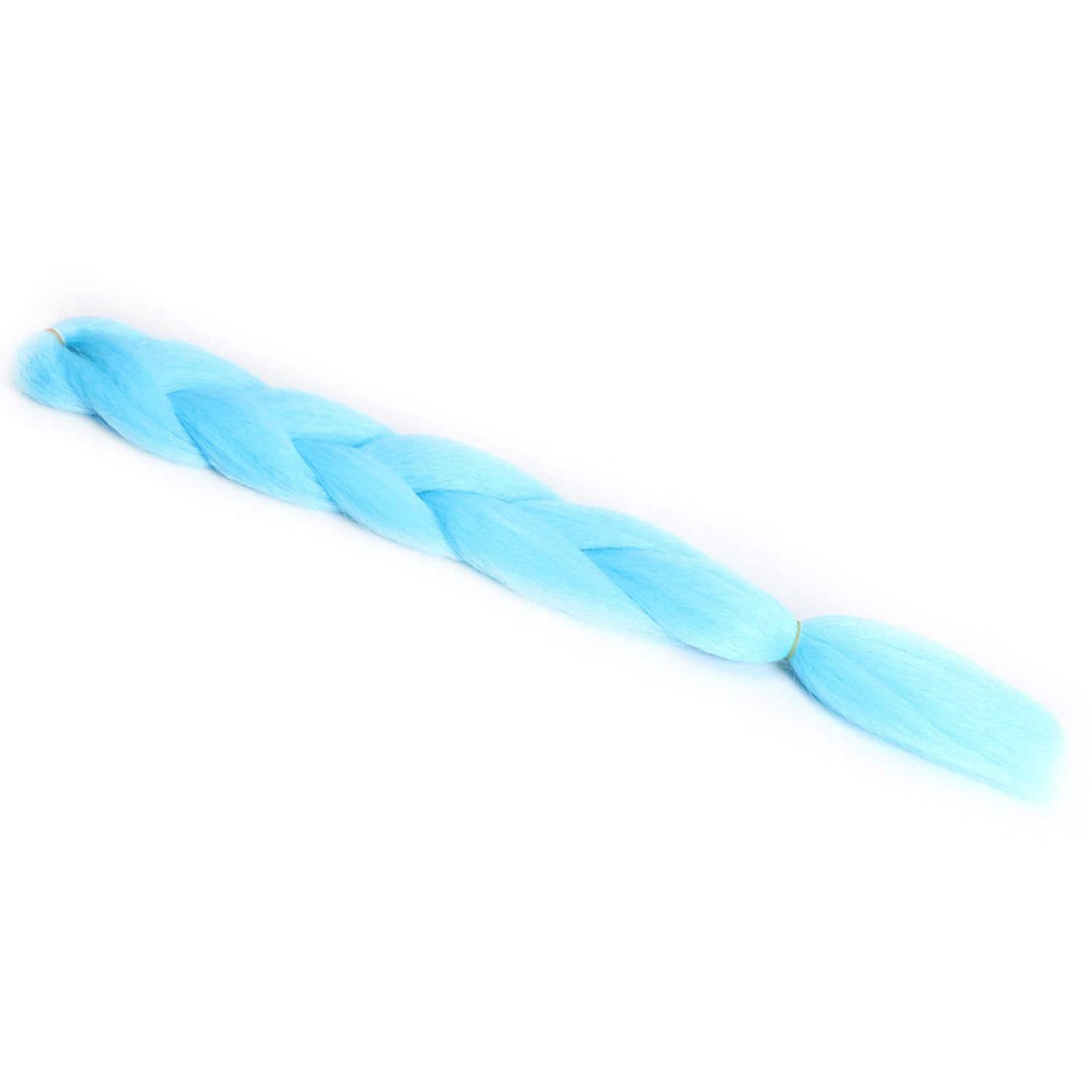 Extensiones de cabello trenzado jumbo color azul cielo Jumbo para trenzas de caja torcida, cabello de ganchillo de fibra sintética de alta