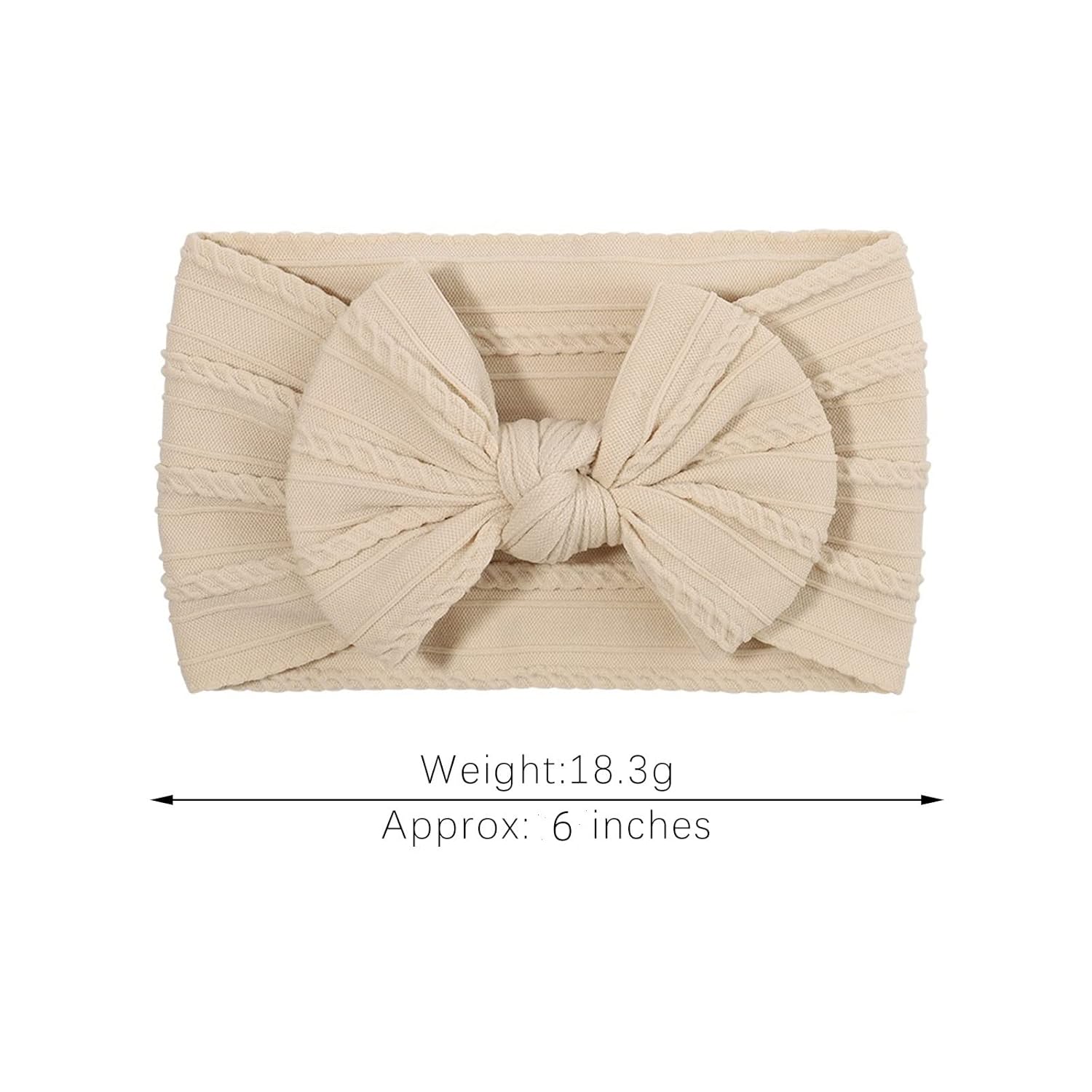 Diademas con lazo para bebé y niñas, hechos a mano, suaves lazos para recién nacidos, para bebés, color negro y blanco (negro+blanco+beige)