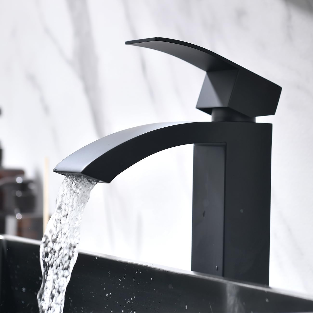 Fregadero de baño negro de 16 x 12 pulgadas, fregadero rectangular sobre mostrador para baño, fregadero de acero inoxidable negro calibre 16 con