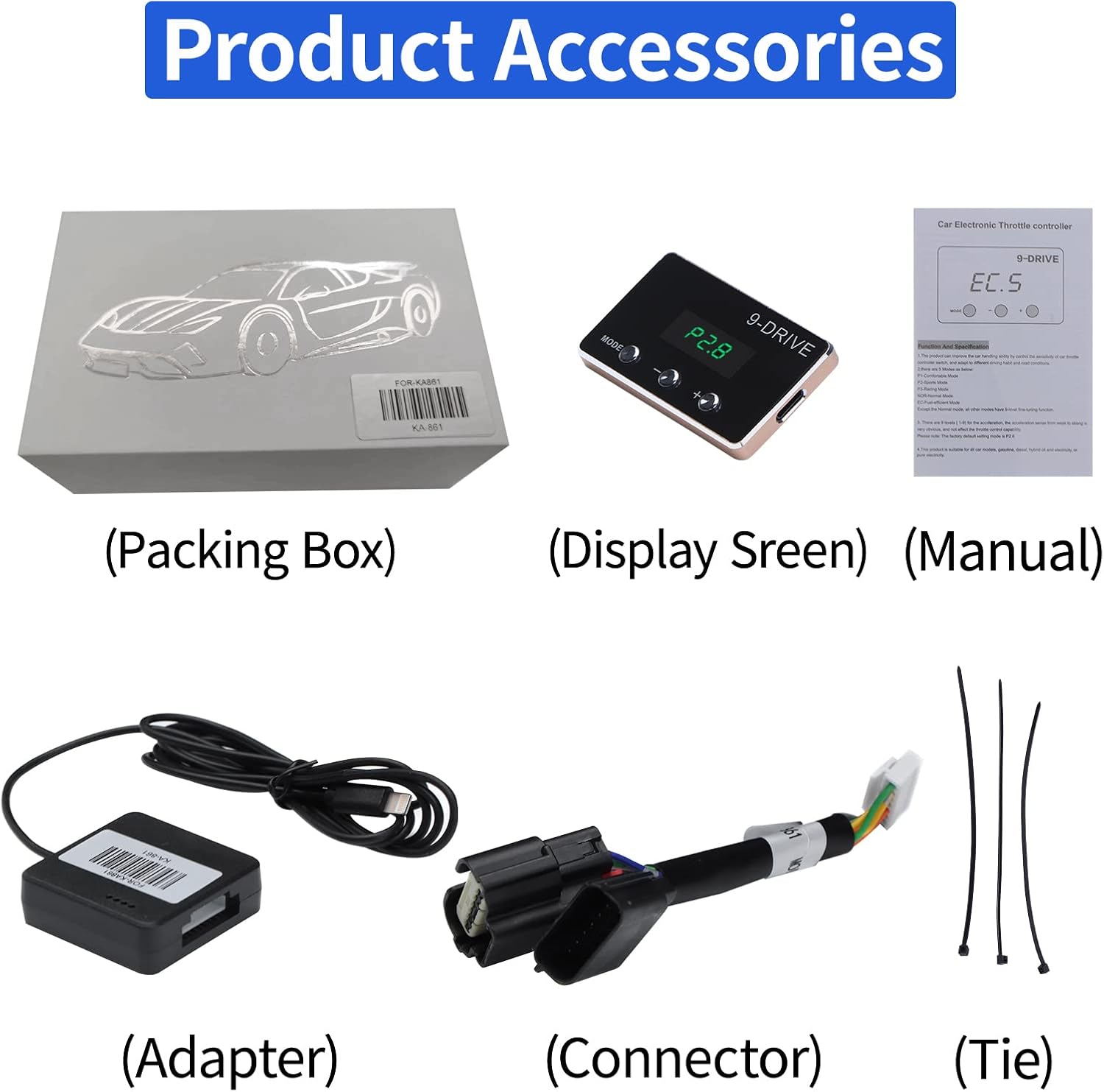 Controlador de respuesta del acelerador, acelerador electrónico inteligente de carreras de 9 modos para Ford Trucks F250 F350 F450 F550 Mustang