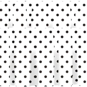 Healbrighting Cenefa de cortina corta con bolsillo para cortinero con lunares negros y blancos para decoración de cocina, dormitorio, 52 x 18 Healbrighting Cenefa de cortina corta con bolsillo para cortinero con lunares negros y blancos para decoración de cocina, dormitorio, 52 x 18