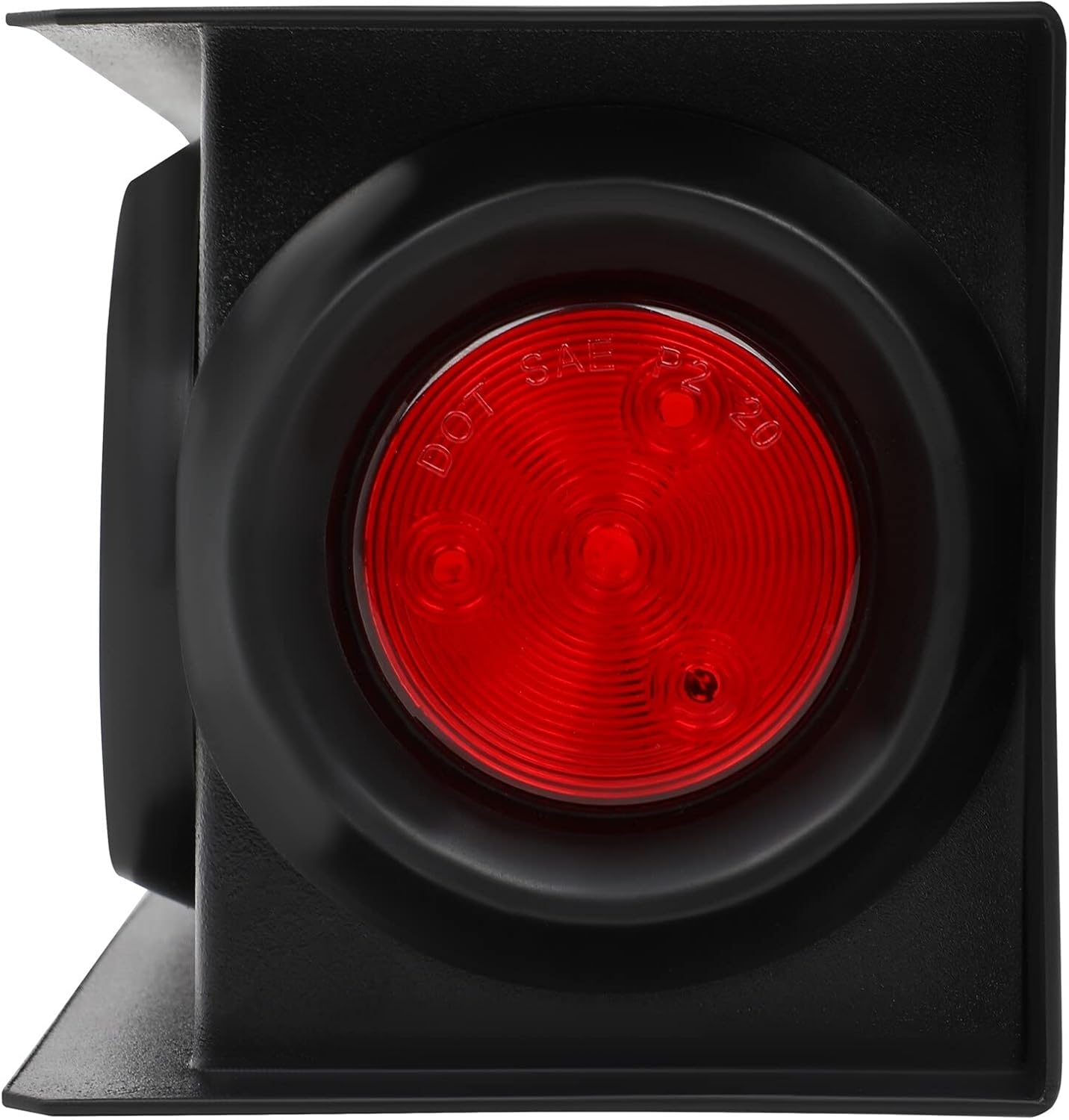 Juego de 2 cajas de luces traseras para remolque, 6 pulgadas, ovaladas, color rojo, luces LED para remolque, luz de freno y giro, luces de marcador