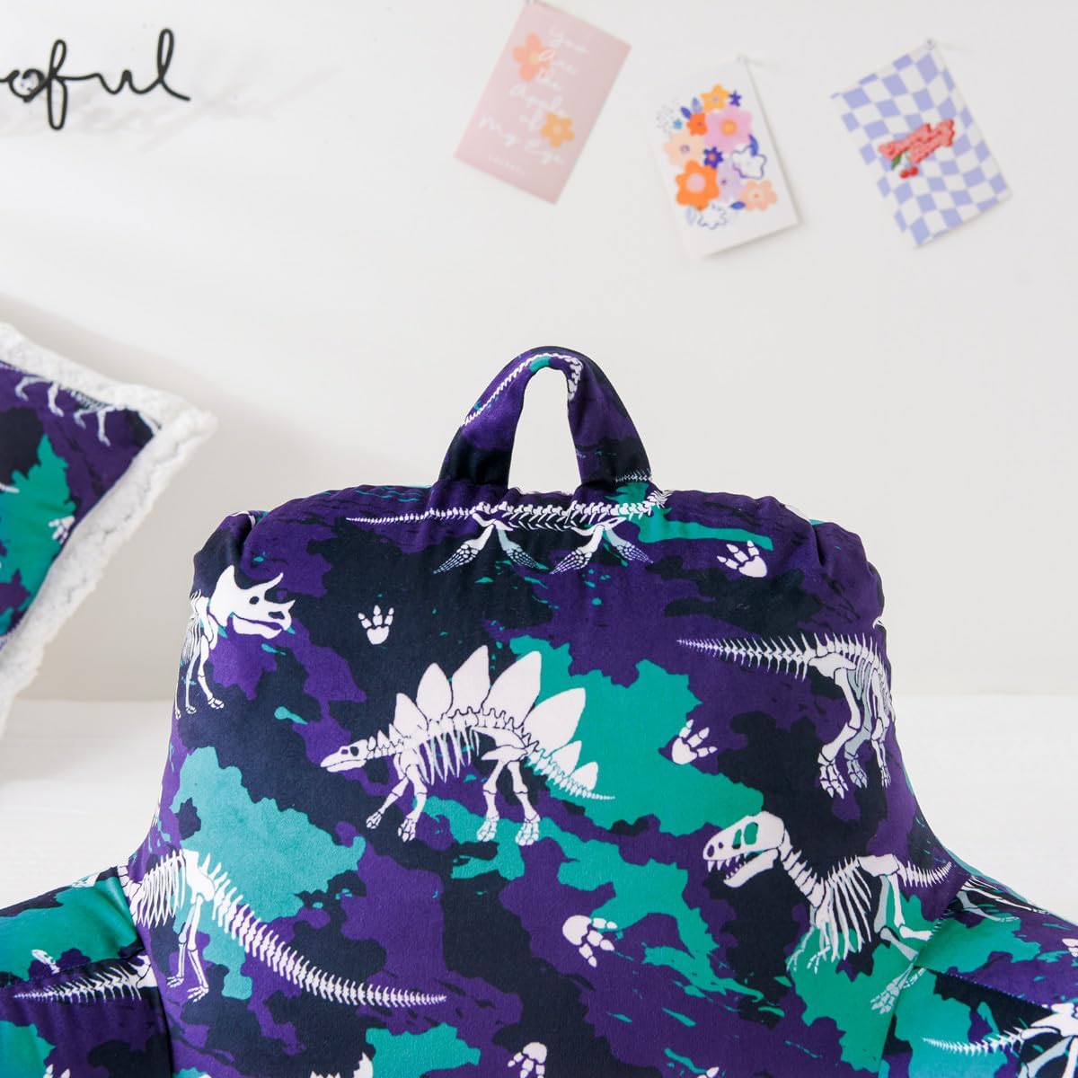 NTBED Almohada de lectura con estampado de camuflaje, respaldo de cuña con brazos, sofá, TV, relajación, almohada de apoyo para la espalda, cojín