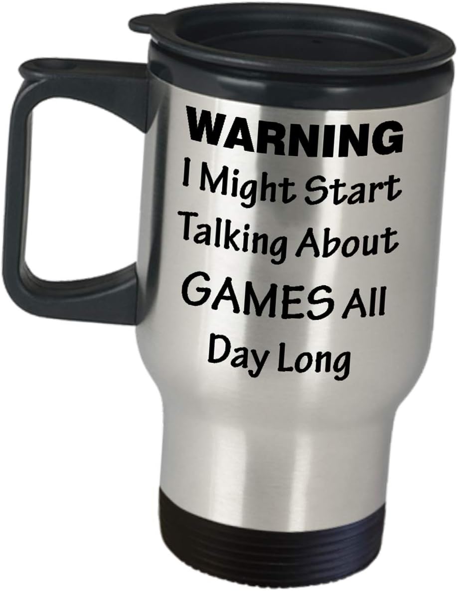 Appreciation Idea for Video Game Developer Designer – I Might Start Talking About Games All Day Long – Funny Cute Gag Gifts Travel Mug Insulated