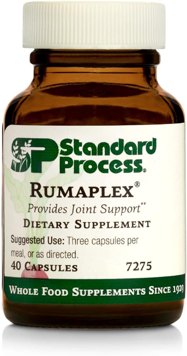 Standard Process Rumaplex – Apoyo óseo de alimentos integrales y salud ósea, colesterol y apoyo articular con clorhidrato de betaína, salvado de